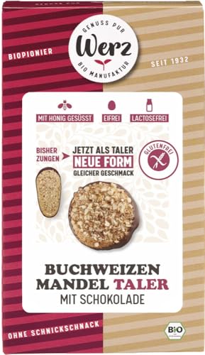 Buchweizen Mandel Taler m. Schokolade, glutenfrei von Werz