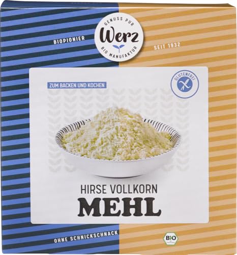 Hirse Vollkorn Mehl, glutenfrei 12 x 1000 gr von Werz