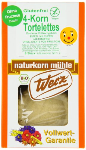 Werz 4-Korn-Vollkorn-Tortelettes glutenfrei, 2er Pack (2 x 140 g) - Bio von Werz