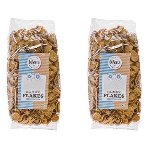 Werz Bio Braunhirse Flakes, glutenfrei (2 x 250 gr) von Werz