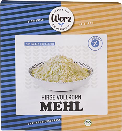 Werz Bio Hirse Vollkorn Mehl, glutenfrei (2 x 1000 gr) von Werz