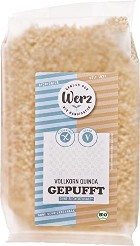 Werz Bio Vollkorn Quinoa gepufft, glutenfrei (6 x 125 gr) von Werz