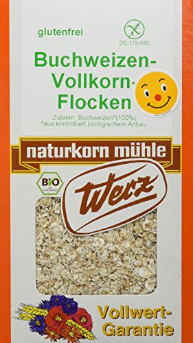 Werz Buchweizen-Vollkorn-Flocken glutenfrei, 4er Pack (4 x 250 g) - Bio von Werz