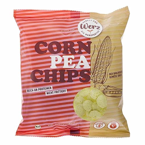 Werz CornPea Chips, Erbsen-Mais-Chips, 70g (12) von Werz