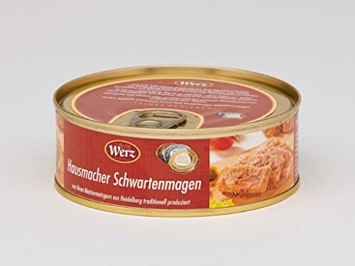 Werz - Vollkonserven Schwartenmagen, 200 g Dose, Wurstspezialität in Dose, Wurstkonserve Schwartenmagen von Werz