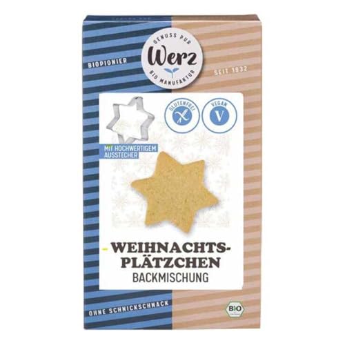 Werz Plätzchen Backmischung Vollkorn mit Sternausstecher, 500g von Werz