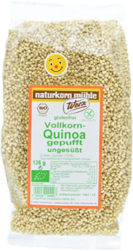 Werz Vollkorn-Quinoa gepufft ungesüßt, glutenfrei (1 x 125 g Beutel) - Bio von Werz