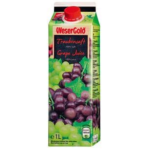 WeserGold Traubensaft, 8er Pack (8 x 1 l) von WeserGold