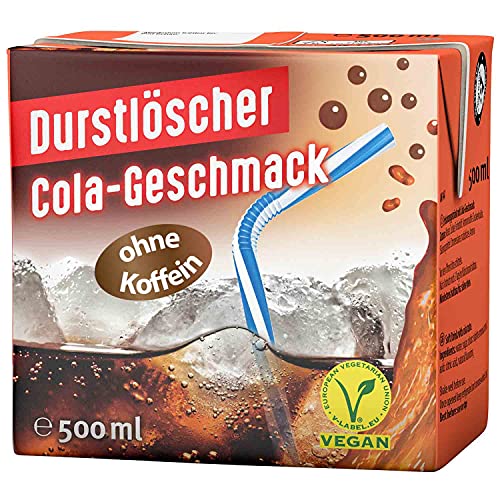 Durstlöscher Cola ohne Koffein Geschmack 500ml Tetra Pack 12er Pack Vegan von Wesergold