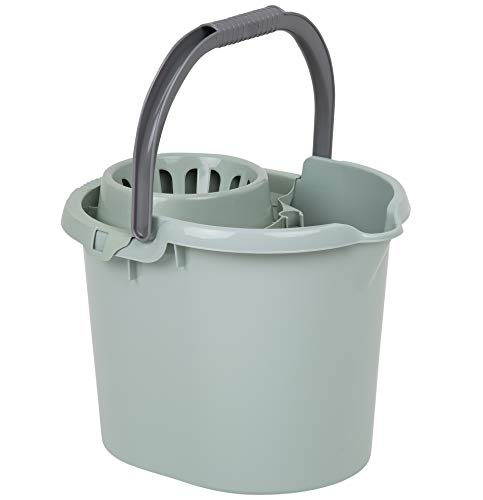 Wham Silver Sage 16 Liter robuster Kunststoff-Mopp-Eimer mit abnehmbarem Sieb von Wham