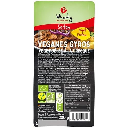 Wheaty Veganes Gyros - Bio - 200g x 5-5er Pack VPE von Wheaty