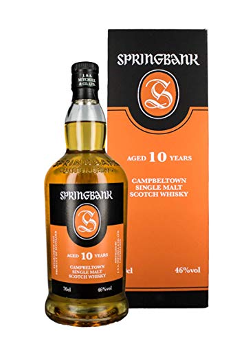 Springbank Springbank 10 Years Old Campbeltown Single Malt Scotch Whisky 46%, Volume 0.7 l in Geschenkbox von Whiskey