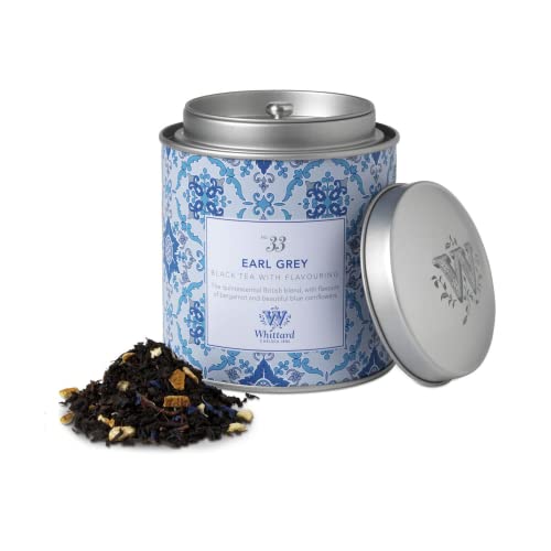 Whittard® | Earl Grey lose Metalldose | Schwarzer Tee, Bergamottenaroma und Kornblumenblätter in Blättern - 100 Gr von Whittard