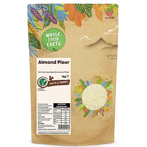Wholefood Earth Almonds Flour 1 kg | GMO Free | High Fibre | Source of Protein von Wholefood Earth