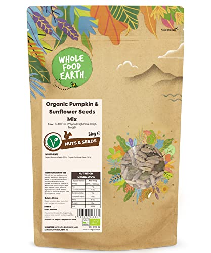 Wholefood Earth - Bio-Kürbis und Sonnenblumenkerne - roh - gentechnikfrei - 3kg von Wholefood Earth