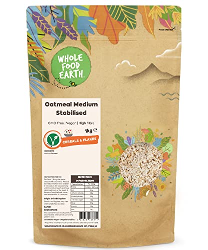 Wholefood Earth Oatmeal Medium Stabilised 1 kg | GMO Free | High Fibre von Wholefood Earth