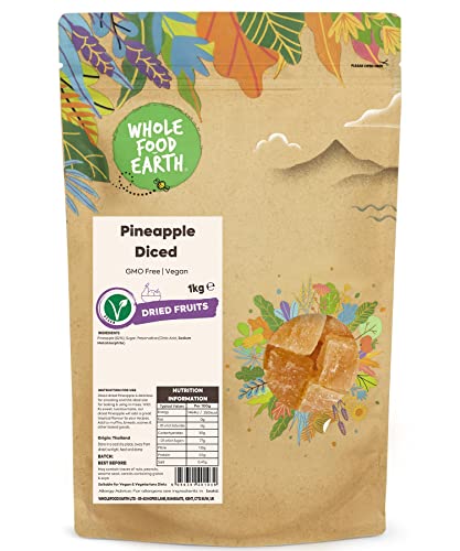 Wholefood Earth Pineapple Diced 1 kg | GMO Free von Wholefood Earth