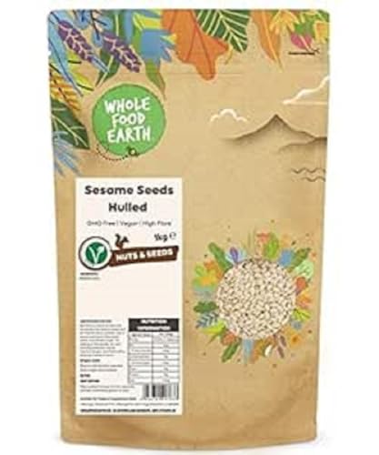 Wholefood Earth Sesame Seeds Hulled 1 kg | GMO Free | High Fibre von Wholefood Earth