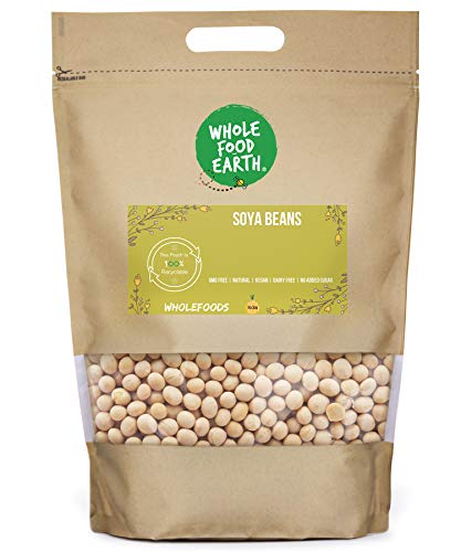 Wholefood Earth Sojabohnen – GMO frei – natürlich – vegan – Milchfrei – ohne Zuckerzusatz, 2 kg von Wholefood Earth