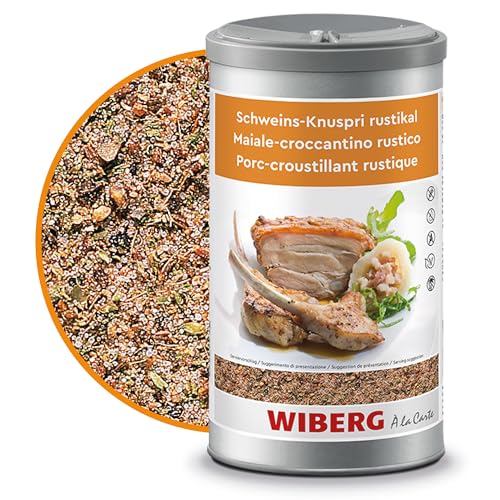 WIBERG Schweins-Knuspri – Rustikales Gewürzsalz mit Kümmel und Paprika, perfekt für Schweinebraten, Krustenbraten und Schaschlik, 880 g von Wiberg