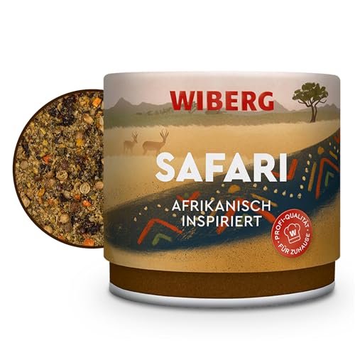 WIBERG Safari – Afrikanisch inspiriertes Gewürzsalz mit Kardamom und Paradieskörnern – Ideal für Schmorgerichte, Fleisch und Gemüse, 105 g von Wiberg