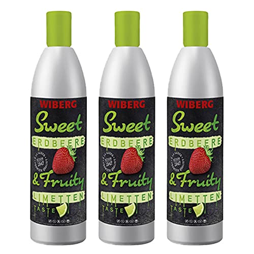 Wiberg Sweet & Fruity - Erdbeere & Limetten Taste, 500ml | 3er Pack von Wiberg