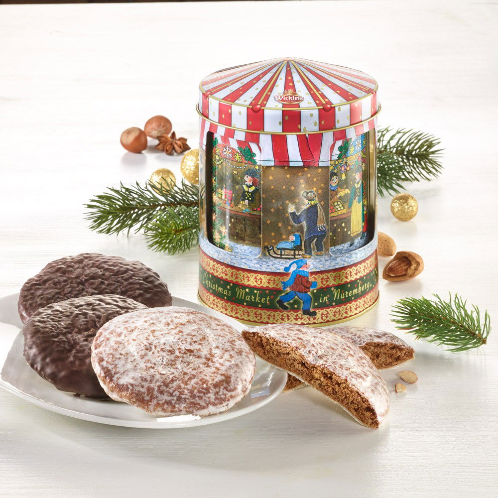 Nürnberger Oblaten-Lebkuchen in Spieluhrdose von Wicklein