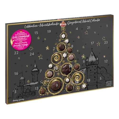 Wicklein Lebkuchen Adventskalender mit Nüssen schokoliert 335g von Wicklein