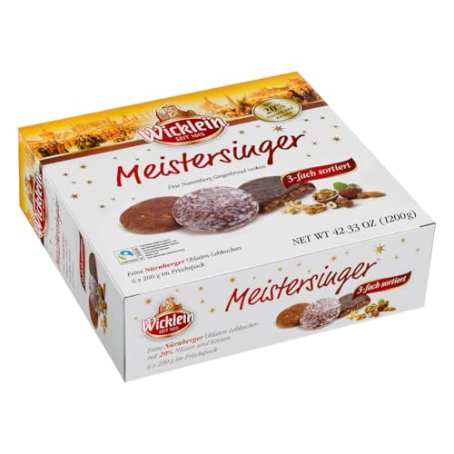 Wicklein Meistersinger Nürnberger Oblaten Lebkuchen mit Nüssen 1200g von Wicklein