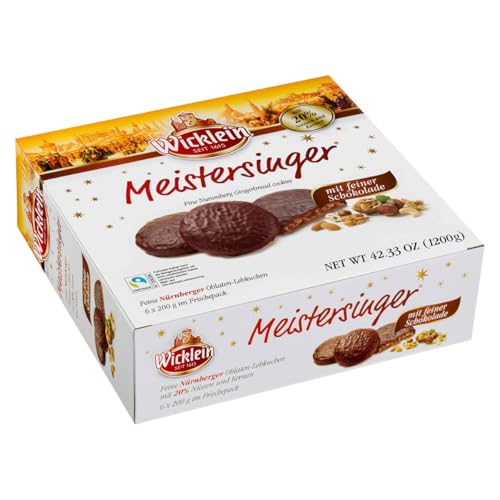 Wicklein Meistersinger Nürnberger Oblaten Lebkuchen mit Nüssen 1200g von Wicklein