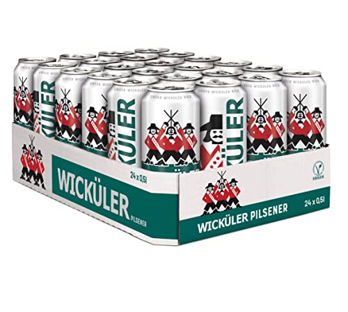 Wicküler Pilsener, würzig frischer Geschmack. 24x0,50 L Dose EINWEG von Wicküler