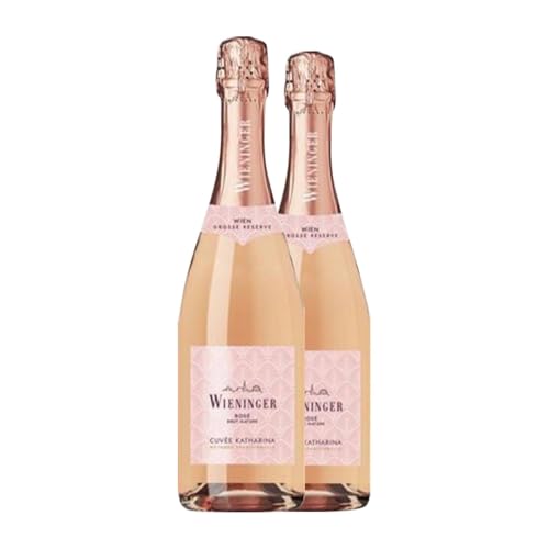 Wieninger Katharina Schaumwein Cuvée Rosé Sekt Reserve 75 cl Rosé Sekt (Karton mit 2 Flaschen von 75 cl) von Wieninger