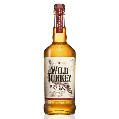 Wild Turkey Kentucky Straight Bourbon Whiskey - charaktervoller Whiskey aus den USA - ideal für Cocktails - 40,5% Vol. Alkohol - 1 x 0,7 l von Wild Turkey