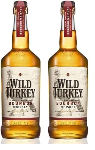 Wild Turkey Kentucky Straight Bourbon Whiskey - charaktervoller Whiskey aus den USA - ideal für Cocktails - 40,5% Vol. Alkohol - 1 x 0,7 l (Packung mit 2) von Wild Turkey