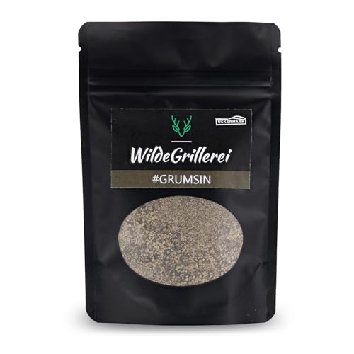 Wilde Grillerei GRUMSIN Whisky Pfeffer geschrotet Gewürzmischung aus der Uckermark Beutel mit Druckverschluss 80g von WildeGrillerei