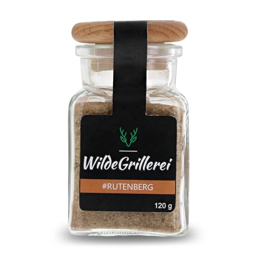 Wilde Grillerei RUTENBERG Bratapfel Zauber | Gewürzmischung aus der Uckermark Glas mit Holzdeckel 120g von WildeGrillerei