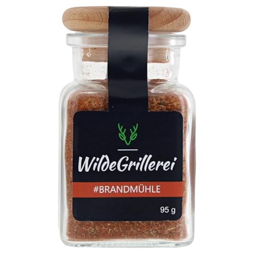 WildeGrillerei BBQ Rub Brandmühle, Magic Dust Grillgewürz, scharfe Gewürzmischung 95g (Glas) von WildeGrillerei