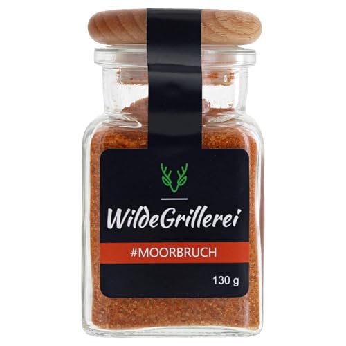 WildeGrillerei BBQ Rub Spareribs Moorbruch, Spareribs Rub Smoky, Grillgewürz 130g (Glas) von WildeGrillerei