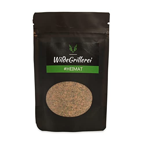 Wilde Grillerei HEIMAT Universal Würzung | Beutel mit Druckverschluss 100 g | Gewürzmischung aus der Uckermark Rub Marinade für Grill BBQ Dutch Oven mit Kurkuma Geschenkidee ohne Zusatzstoffe von WildeGrillerei