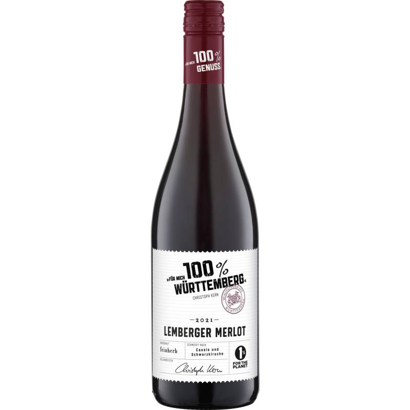 Für mich 100% Lemberger Merlot, Halbtrocken, Würtemberg, Württemberg, 2021, Rotwein von Wilhelm Kern GmbH, D-71394 Kernen im Remstal