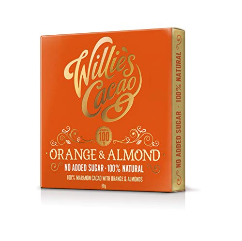 Willie's Cacao 100% Maranon Cacao Riegel mit Orange & Mandeln, 50 g von Willie's Cacao