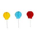 Ballon-Plektren, Wabenmuster, verschiedene Farben, Rot, Gelb und Blau, ca. 7,5 cm von Wilton