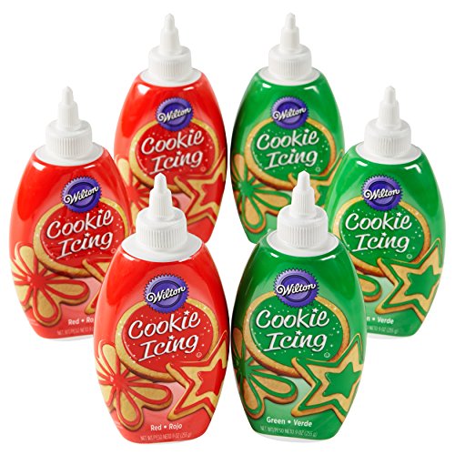 Wilton 2109-8429 Red and Green Holiday Cookie Decorating 6 Icing Multipack, Assorted von Wilton