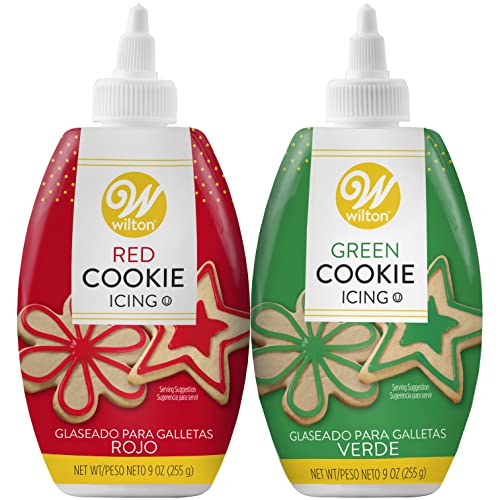 Wilton Cookie Icing 9oz 2/pkg-Red/Green von Wilton