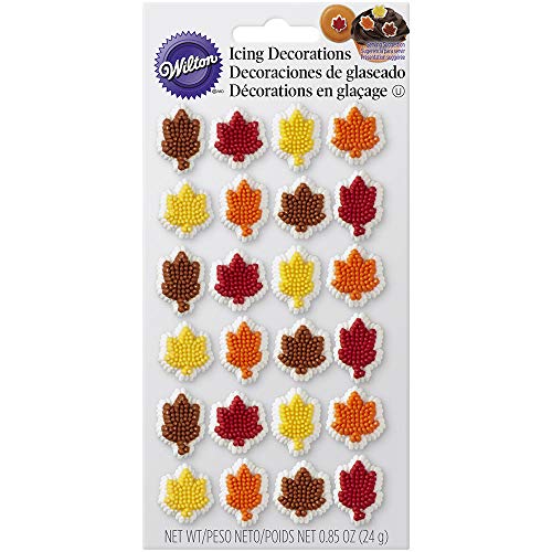 Wilton Dot Matrix Icing Decorations 24/Pkg-Autumn Leaves von Wilton