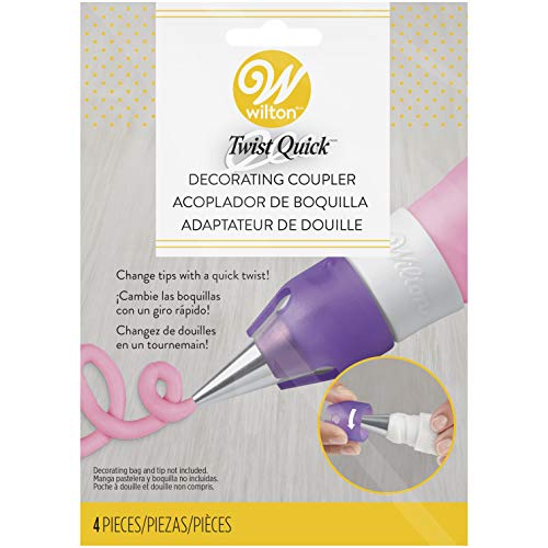 Wilton Große Adapter für Spritztüllen und Spritzbeutel, Innovatives Adapter Spritztüllen Backset für Tüllenwechsels, Torten Dekoration, Twist Quick Coupler Set von Wilton