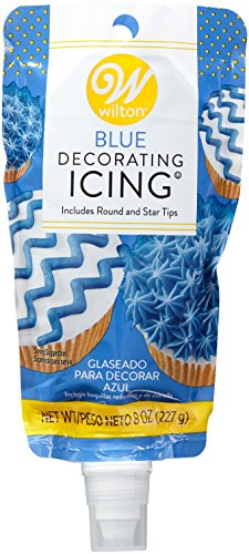 Wilton Icing 8oz Pouch W/Tips-Blue von Wilton