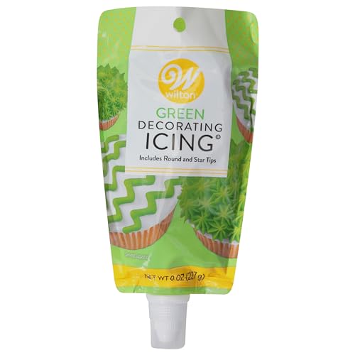 Wilton Icing 8oz Pouch W/Tips-Green von Wilton