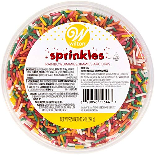 Wilton Jimmies Sprinkles 10.5oz Tub-Rainbow von Wilton