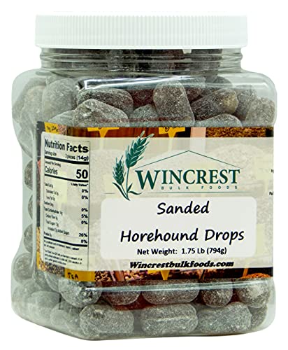 Olde Fashioned Sanded Horehound Drops || 0,8 kg Eimer von WinCrest Bulk Foods